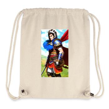 Gladiateur chevalier multicolor - Sac à cordon recyclé Stanley/Stella - blanc naturel - Devant