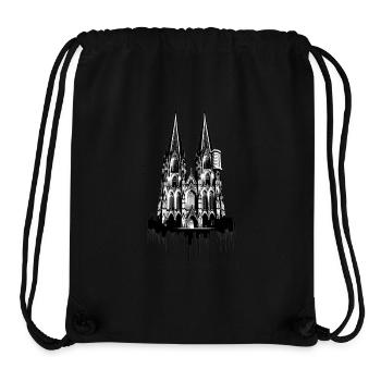 Cathédrale de Cologne | Cathédrale de Cologne en Allemagne - Sac à cordon recyclé Stanley/Stella - noir - Devant