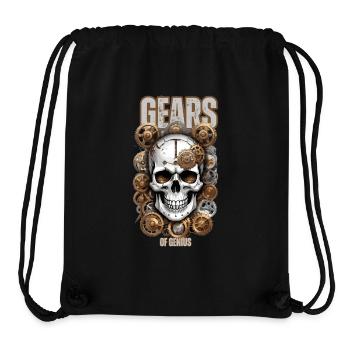 Engrenages Skull Genius - Sac à cordon recyclé Stanley/Stella - noir - Devant