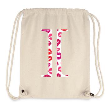 Letter i kisses - Stanley/Stella Recycled Gym Bag - natural - Front