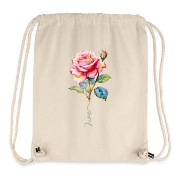 Peint en rose avec des détails éclatants - Sac à cordon recyclé Stanley/Stella - blanc naturel - Devant