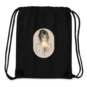 Woman with candle - Stanley/Stella Recycled Gym Bag - black - Front