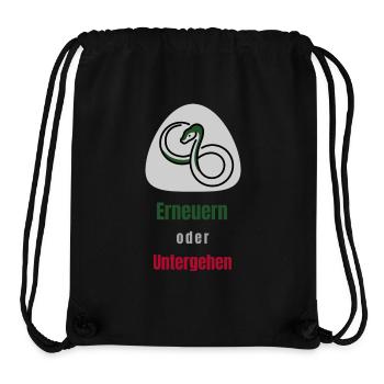 Renew or perish - Stanley/Stella Recycled Gym Bag - black - Front