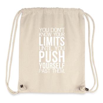 you don't know your limits until you push yours - Stanley/Stella recycelter Gym Bag - Naturweiß - Vorne