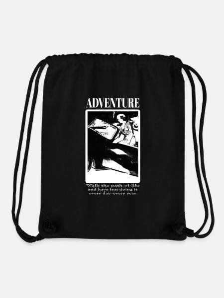 Abenteuer und Freiheit - schöne Frau - Stanley/Stella recycelter Gym Bag - Schwarz
