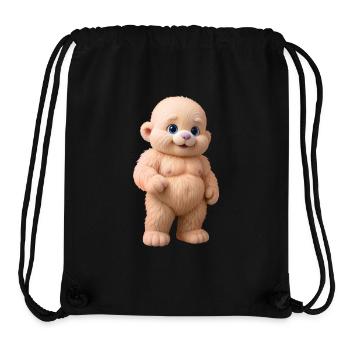 TEDDYBÄR-PLÜSCHTIER – Baby & Kinder - Stanley/Stella recycelter Gym Bag - Schwarz - Vorne