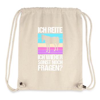 Reiten Pferdeliebhaber Reiterhof Pferde - Stanley/Stella recycelter Gym Bag - Naturweiß - Vorne