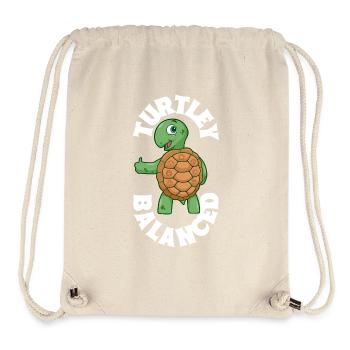 Schildkröten Balance - Chakra - Stanley/Stella recycelter Gym Bag - Naturweiß - Vorne