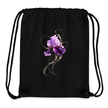 Lila Iris Blüte Elegante Blumenkunst  - Stanley/Stella recycelter Gym Bag - Schwarz - Vorne