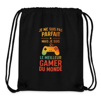 Le meilleur gamer du monde Geek Gamer Gaming - Sac à cordon recyclé Stanley/Stella - noir - Devant