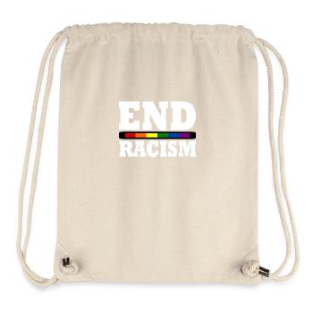 End Racism - Stanley/Stella recycelter Gym Bag - Naturweiß - Vorne
