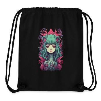 Démon Goth Anime Girl occulte Pastel Design - Sac à cordon recyclé Stanley/Stella - noir - Devant