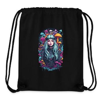 Magical Mushroom Woodland Psytrance Girl Design - Stanley/Stella Recycled Gym Bag - black - Front