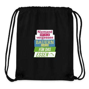 Niemand soll es vergessen Bauern sorgen für Essen - Stanley/Stella recycelter Gym Bag - Schwarz - Vorne