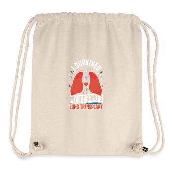 Lungentransplantation meines Mannes überlebt - Stanley/Stella recycelter Gym Bag - Naturweiß - Vorne