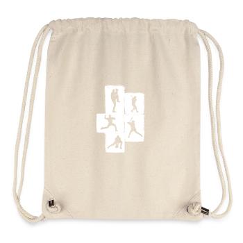 Baseballspieler Baseball - Stanley/Stella recycelter Gym Bag - Naturweiß - Vorne