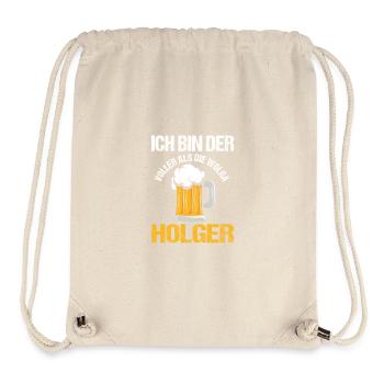 Bière Amateurs de bière Alcool Célébrer Holger - Sac à cordon recyclé Stanley/Stella - blanc naturel - Devant