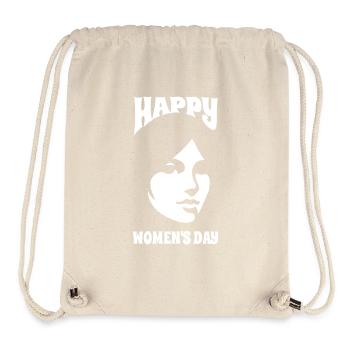 Bonne Journée de la Femme - Cadeau - Sac à cordon recyclé Stanley/Stella - blanc naturel - Devant