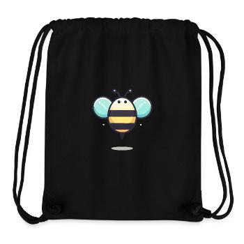 Illustration d’abeille mignonne minimaliste - Sac à cordon recyclé Stanley/Stella - noir - Devant