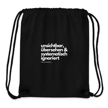 ME/CFS systematisch ignoriert white - Stanley/Stella recycelter Gym Bag - Schwarz - Vorne