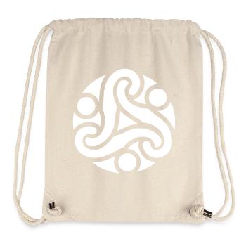 Symbole celtique de protection (blanc) - Sac à cordon recyclé Stanley/Stella - blanc naturel - Devant
