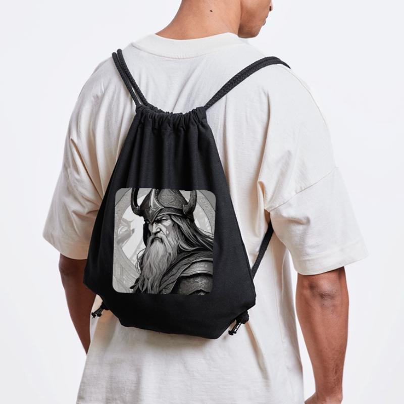 Stolzer Wikinger mit Hörner Helm Stanley/Stella recycelter Gym Bag