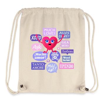 Heart (love, speech bubbles) - Stanley/Stella Recycled Gym Bag - natural - Front