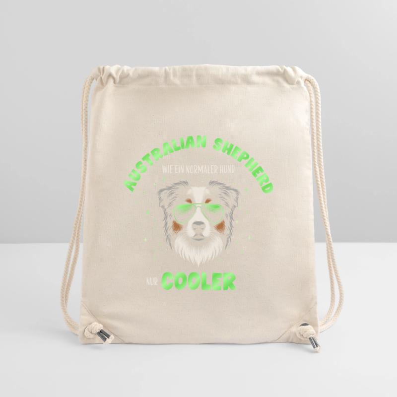 Aussie - comme un chien normal, mais vert plus froid Sac à cordon recyclé Stanley/Stella