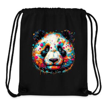 Panda - Stanley/Stella recycelter Gym Bag - Schwarz - Vorne