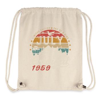 Juillet 1959 | Original Anniversaire Juillet 1959 - Sac à cordon recyclé Stanley/Stella - blanc naturel - Devant