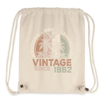 Born 1962 Birthday Gift 1962 Vintage 1962 - Stanley/Stella Recycled Gym Bag - natural - Front