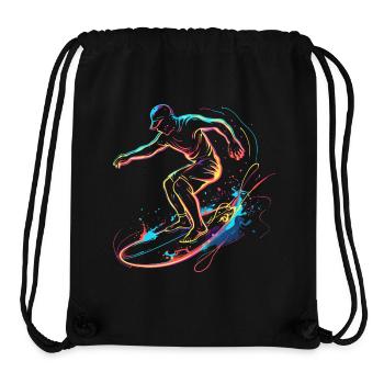 Surfing Boy Retrowave - Stanley/Stella Recycled Gym Bag - black - Front