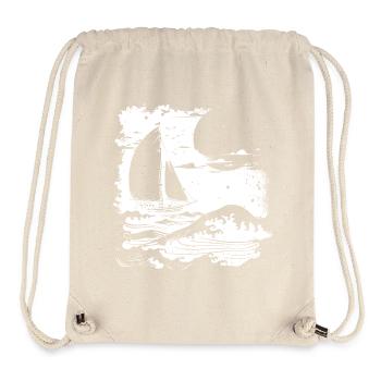 Sailing Drawing - Stanley/Stella Recycled Gym Bag - natural - Front