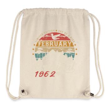 63rd Birthday Gift Born In February 1962 - Stanley/Stella Recycled Gym Bag - natural - Front