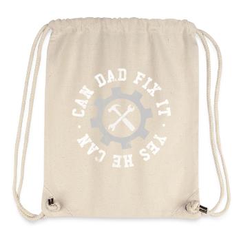 Can Dad Fix It, Yes He Can - Stanley/Stella Recycled Gym Bag - natural - Front