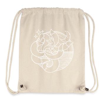 7 Tailed Fox - Weiß für Schwarz - DIGITAL - Stanley/Stella recycelter Gym Bag - Naturweiß - Vorne