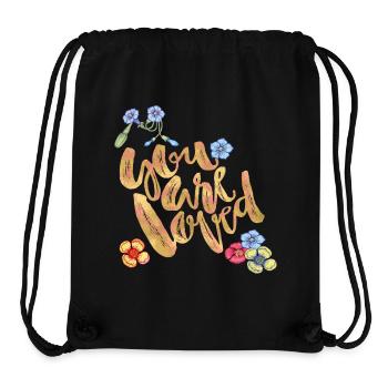 you are loved - Stanley/Stella recycelter Gym Bag - Schwarz - Vorne