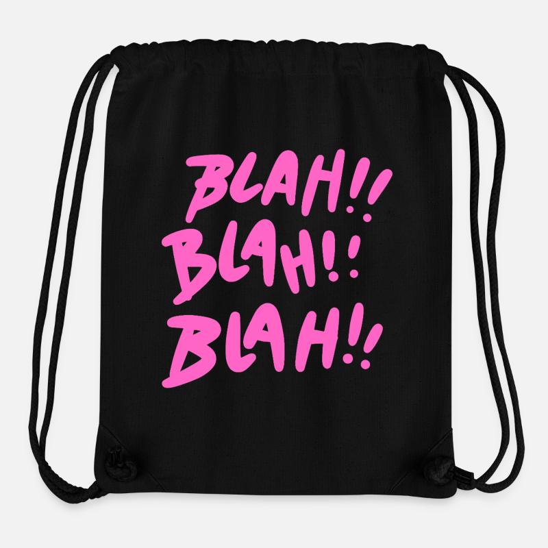 Blah Blah Blah Pink - Stanley/Stella Recycled Gym Bag - black