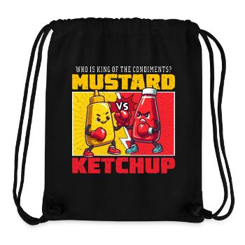 Mustard vs Ketchup Colorful Combat - Stanley/Stella Recycled Gym Bag - black - Front