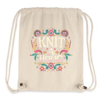 Knit-aholic - Stanley/Stella recycelter Gym Bag - Naturweiß - Vorne
