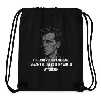 Wittgenstein Quote: Language Limits Design - Stanley/Stella Recycled Gym Bag - black - Front