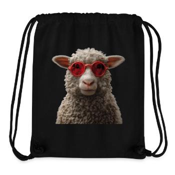 Schaf mit Sonnebrille - Stanley/Stella recycelter Gym Bag - Schwarz - Vorne