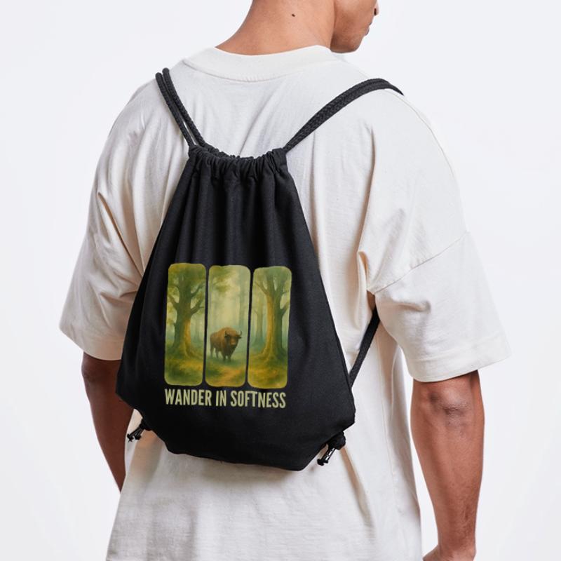 Wandernde Bisons im Wald Stanley/Stella recycelter Gym Bag