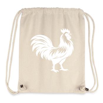 Silhouette du coq - Sac à cordon recyclé Stanley/Stella - blanc naturel - Devant