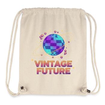 Pixel Planet rétro-futuriste vintage - Sac à cordon recyclé Stanley/Stella - blanc naturel - Devant