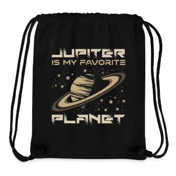 Jupiter est ma blague préférée sur la planète Saturne - Sac à cordon recyclé Stanley/Stella - noir - Devant