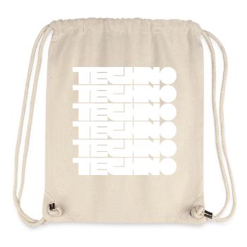 Techno Music Bold Abstract Geometry Logo - Stanley/Stella recycelter Gym Bag - Naturweiß - Vorne
