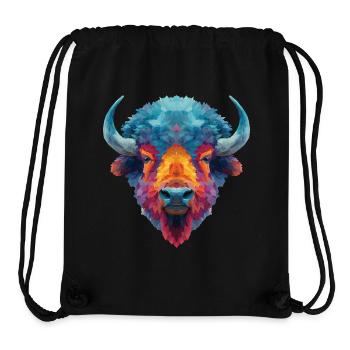 Bison - Stanley/Stella recycelter Gym Bag - Schwarz - Vorne