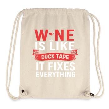 Wein Sommelier Feinschmecker - Stanley/Stella recycelter Gym Bag - Naturweiß - Vorne