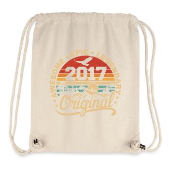 Original 2017 Geburtstagsgeschenk 2017 Retro 2017 - Stanley/Stella recycelter Gym Bag - Naturweiß - Vorne